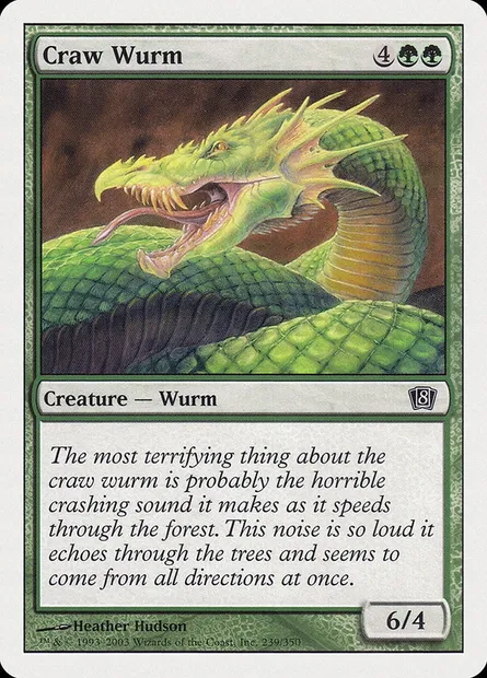 Guivre vorace, carte Magic 8ED 239 — extension Huitième Edition