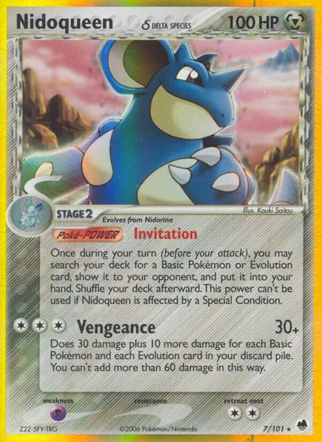 Nidoqueen δ, Pokémon card DF 7 — Dragon Frontiers set