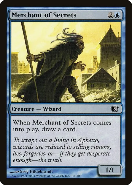 Marchand de secrets, carte Magic 8ED 90★ — extension Huitième Edition