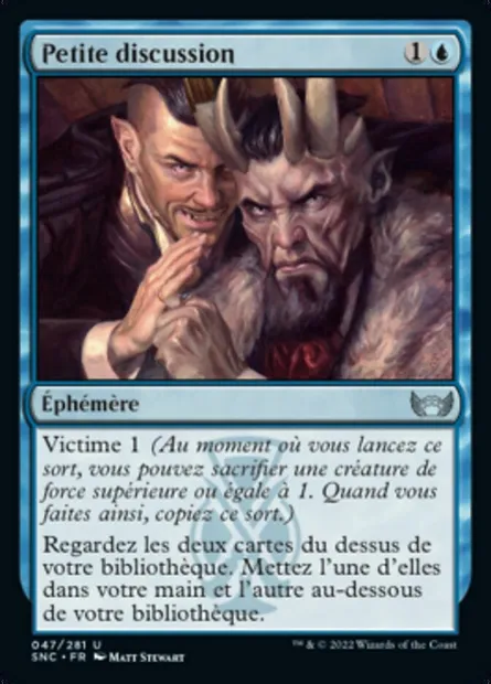 Petite discussion, carte Magic SNC 47 — extension Les rues de la Nouvelle-Capenna