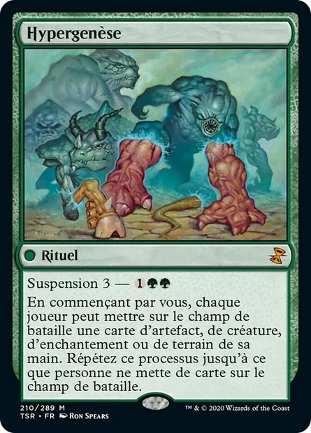 Hypergenèse, carte Magic TSR 210 — extension Spirale Temporelle Remastered
