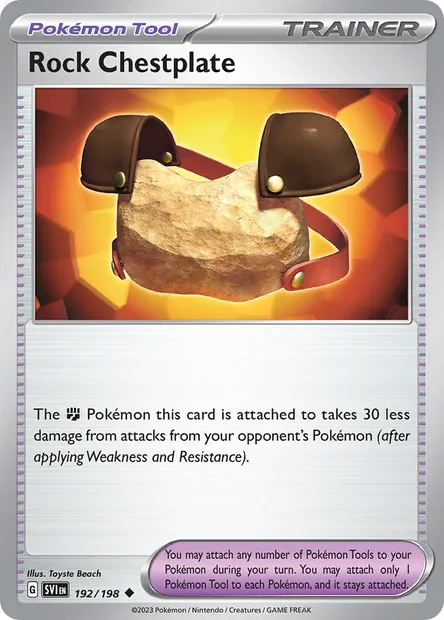Rock Chestplate, Pokémon card SVI 192 — Scarlet & Violet set