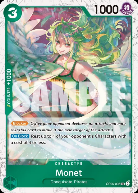 Monet, carte One Piece OP05-036 — extension AWAKENING OF THE NEW ERA