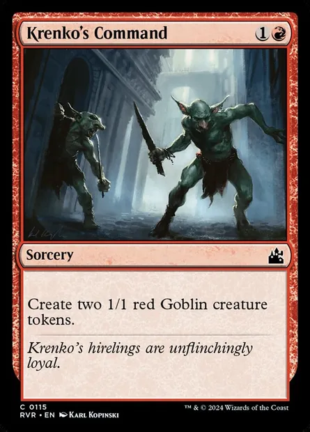 Krenko's Command, Magic card RVR 115 — Ravnica Remastered set
