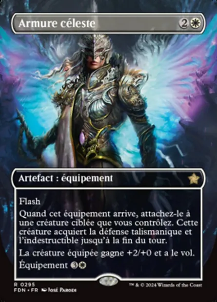 Armure céleste, carte Magic FDN 295 — extension Foundations