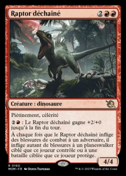 Raptor déchaîné, carte Magic MOM 160 — extension L'invasion des machines