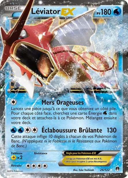 Léviator EX, carte Pokémon BKP 26 — extension Rupture Turbo