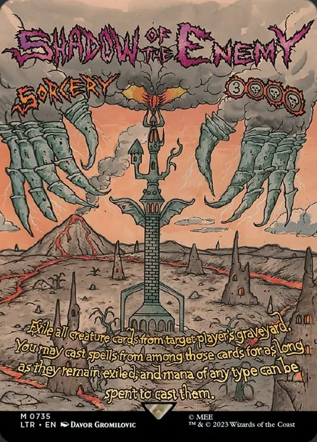 Ombre de l'ennemi, carte Magic LTR 735 — extension Le Seigneur des Anneaux : chroniques de la Terre du Milieu