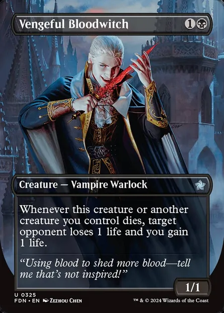 Vengeful Bloodwitch, Magic card FDN 325 — Foundations set