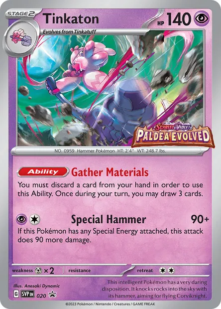 Tinkaton, Pokémon card PR-SV 020 — SVP Black Star Promos set