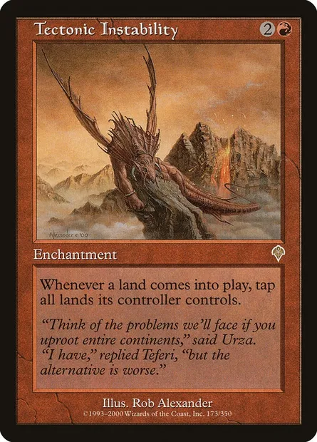Tectonic Instability, Magic card INV 173 — Invasion set