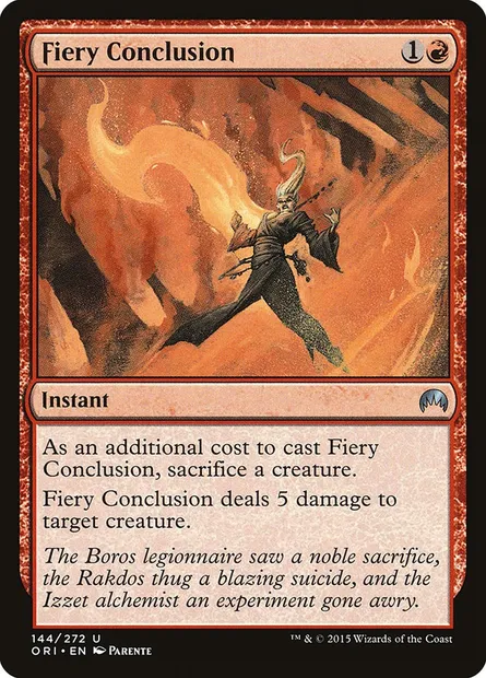 Fiery Conclusion, Magic card ORI 144 — Magic Origins set