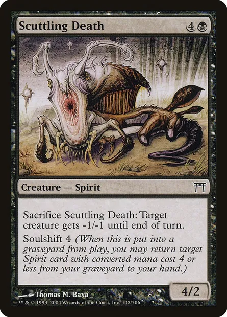 Mort galopante, carte Magic CHK 142 — extension Guerriers de Kamigawa