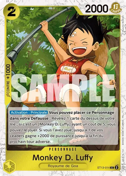 Monkey D. Luffy, carte One Piece ST13-014 — extension The Three Brothers