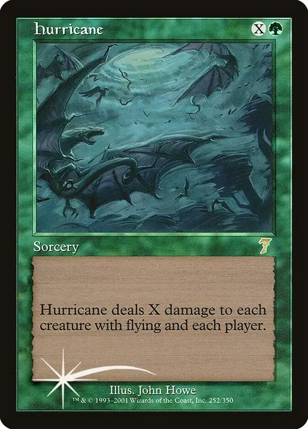 Ouragan, carte Magic 7ED 252★ — extension Septième Edition
