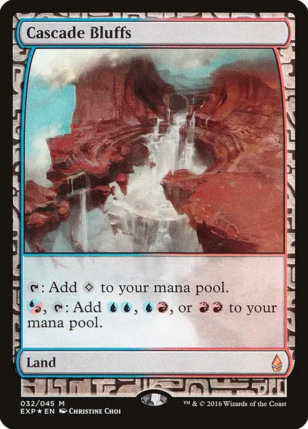 Cascade Bluffs, Magic card EXP 32 — Zendikar Expeditions set