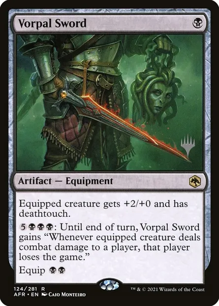 Épée vorpale, carte Magic PAFR 124p — extension Adventures in the Forgotten Realms Promos