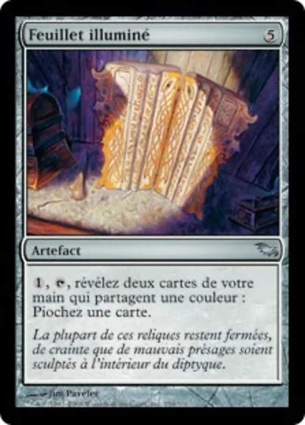 Feuillet illuminé, carte Magic SHM 254 — extension Sombrelande