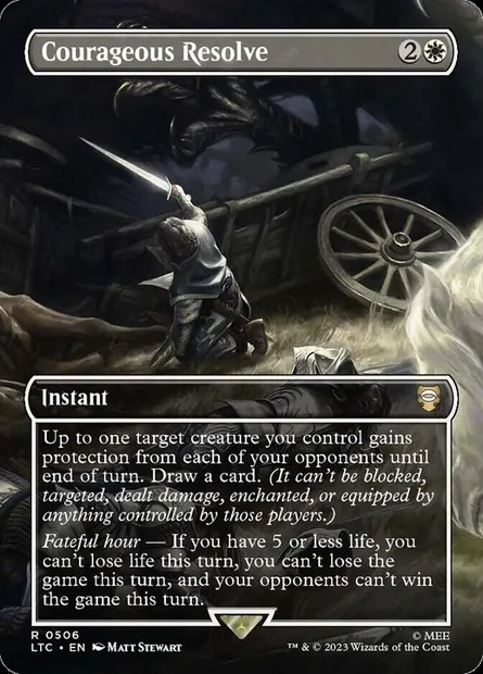 Courageous Resolve, carte Magic LTC 506 — extension Tales of Middle-earth Commander