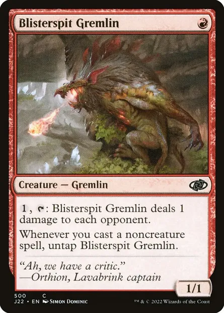 Blisterspit Gremlin, Magic card J22 500 — Jumpstart 2022 set