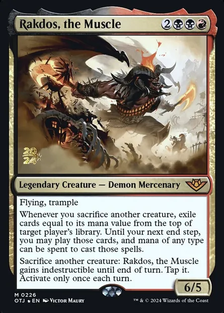 Rakdos, the Muscle, Magic card POTJ 226s — Outlaws of Thunder Junction Promos set