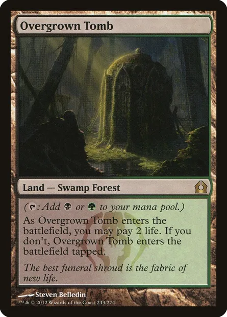 Overgrown Tomb, Magic card RTR 243 — Return to Ravnica set