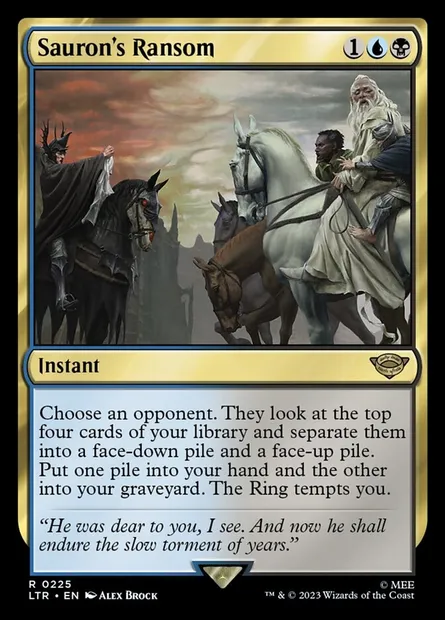 Sauron's Ransom, Magic card LTR 225 — The Lord of the Rings: Tales of Middle-earth set