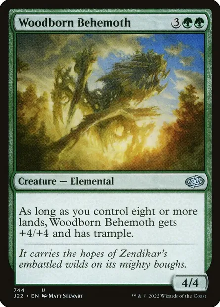 Woodborn Behemoth, Magic card J22 744 — Jumpstart 2022 set