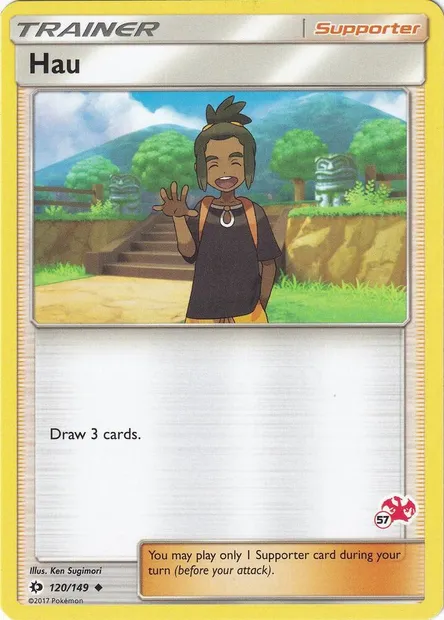 Hau, Pokémon card BA20 120c-57 — Battle Academy 2020 set