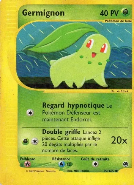 Germignon, carte Pokémon EX 99 — extension Expedition