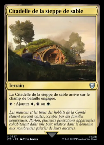 Citadelle de la steppe de sable, carte Magic LTC 327 — extension Tales of Middle-earth Commander
