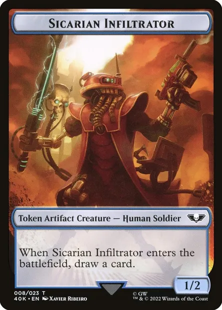 Sicarian Infiltrator, Magic card T40K 8 — Warhammer 40,000 Tokens set