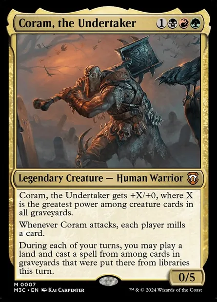 Coram, the Undertaker, Magic card M3C 7 — Modern Horizons 3 Commander set