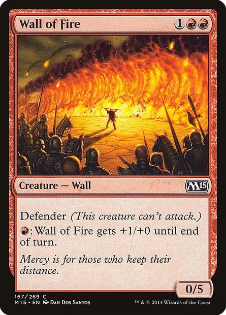 Wall of Fire, Magic card M15 167 — Magic 2015 set