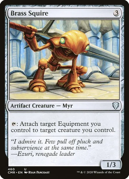 Brass Squire, Magic card CMR 460 — Commander Legends set