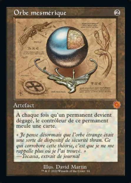 Orbe mesmérique, carte Magic BRR 94 — extension The Brothers' War Retro Artifacts