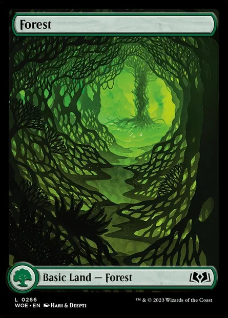 Forest, Magic card WOE 266 — Wilds of Eldraine set