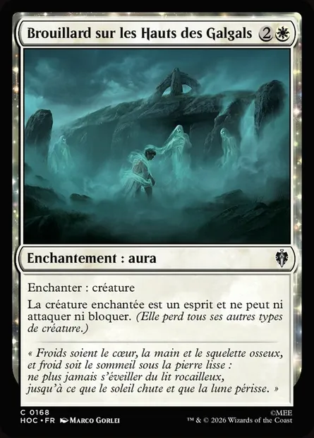 Brouillard sur les Hauts des Galgals, carte Magic HOC 168 — extension The Hobbit Eternal