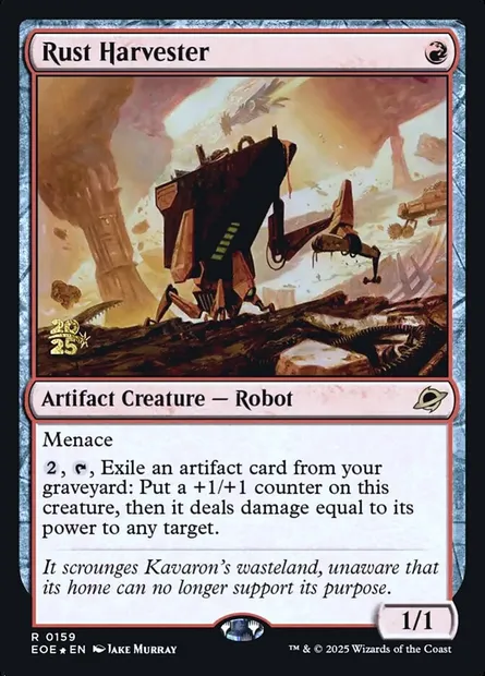 Rust Harvester, Magic card PEOE 159s — Edge of Eternities Promos set