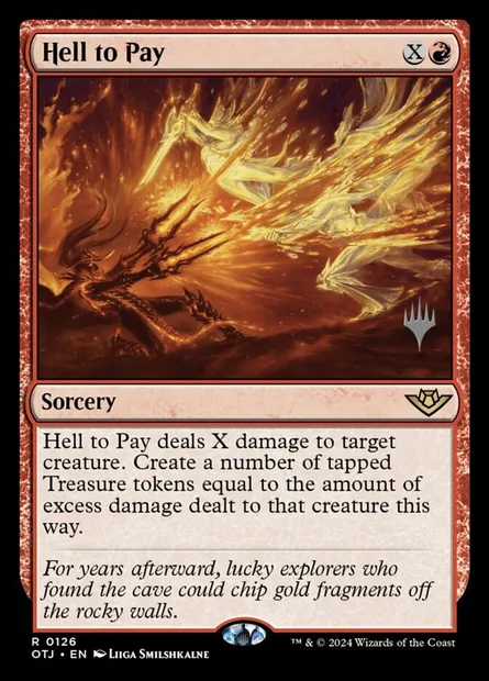 Hell to Pay, Magic card POTJ 126p — Outlaws of Thunder Junction Promos set