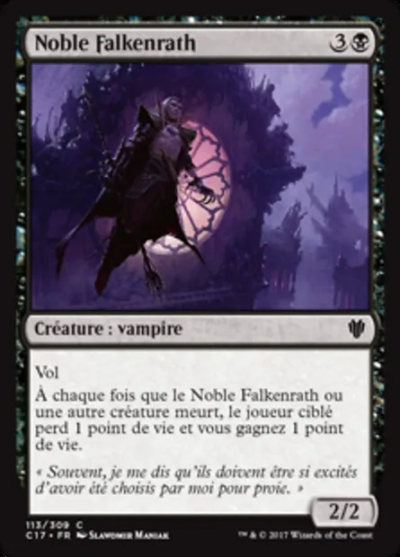 Noble Falkenrath, carte Magic C17 113 — extension Commander 2017