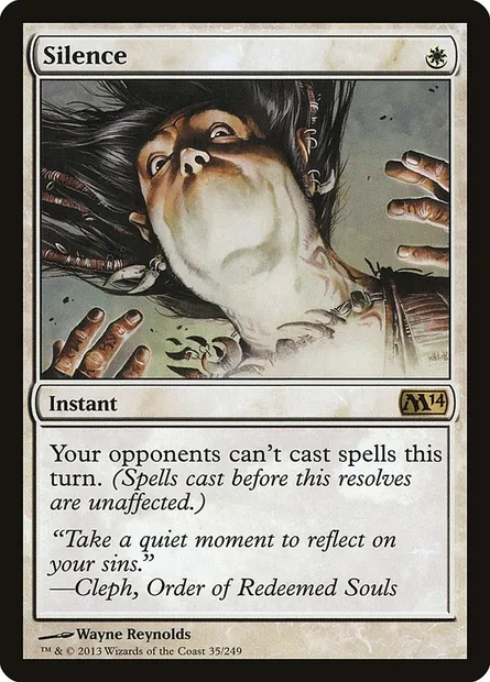 Silence, Magic card M14 35 — Magic 2014 set