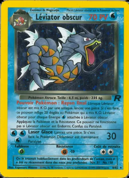 Léviator obscur, carte Pokémon TR 8 — extension Team Rocket