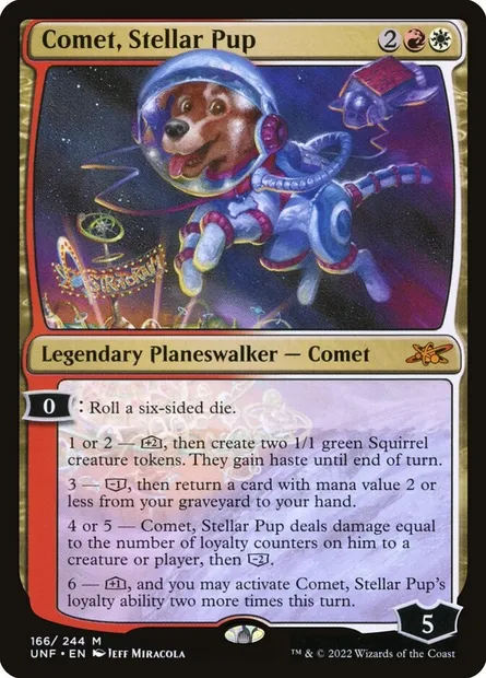 Comet, Stellar Pup, Magic card UNF 166 — Unfinity set