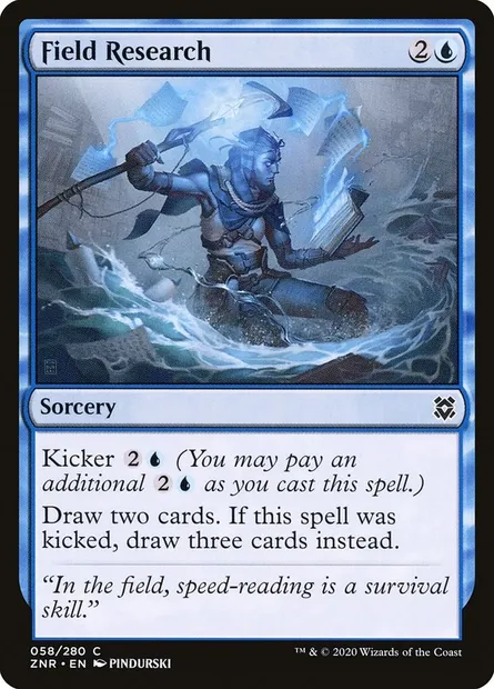 Field Research, Magic card ZNR 58 — Zendikar Rising set