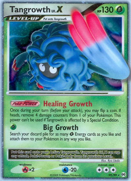 Tangrowth LV.X, carte Pokémon AR 99 — extension Arceus