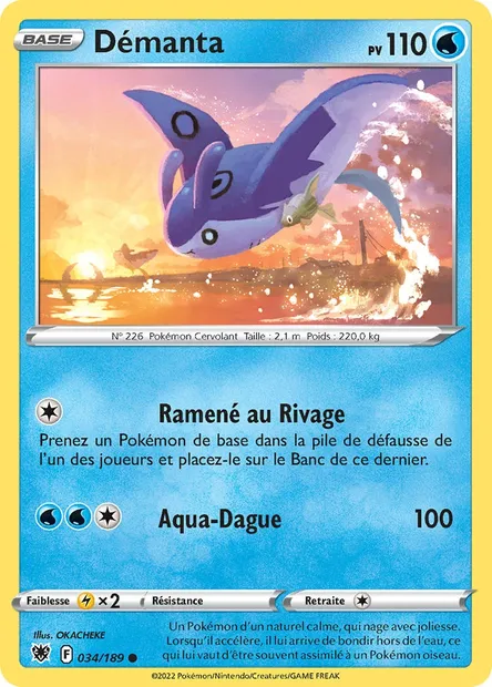 Démanta, carte Pokémon ASR 034 — extension Astres Radieux