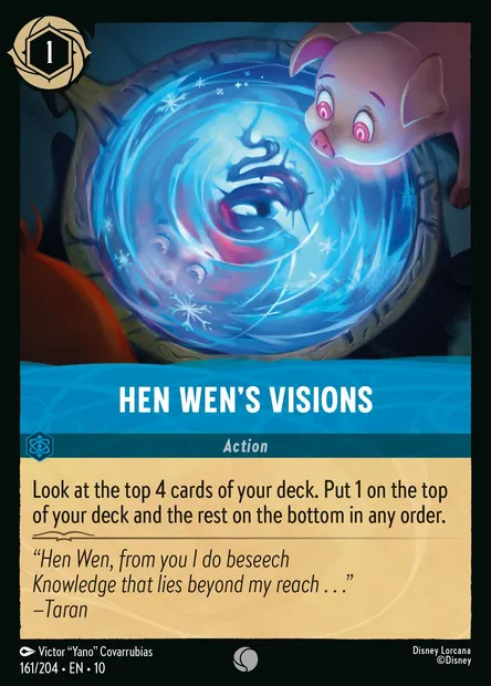 Hen Wen's Visions, Disney Lorcana card CH10-161 — Whispers in the Well set