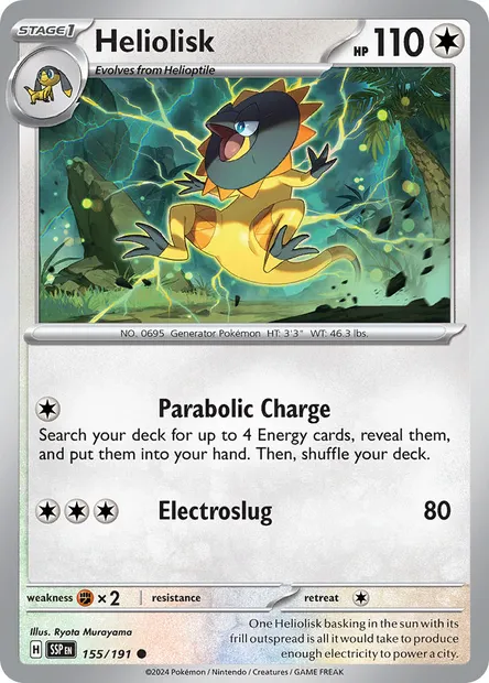 Heliolisk, Pokémon card SSP 155 — Surging Sparks set