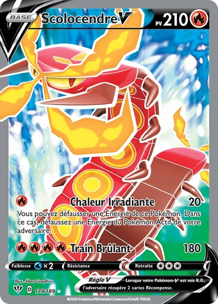 Scolocendre V, carte Pokémon DAA 179 — extension Ténèbres Embrasées
